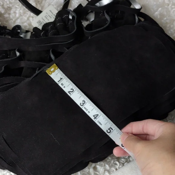 Salvatore Ferragamo Black and Silver Suade Net Bag - Picture 7 of 11